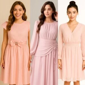 Elegant Pink Women's Dress